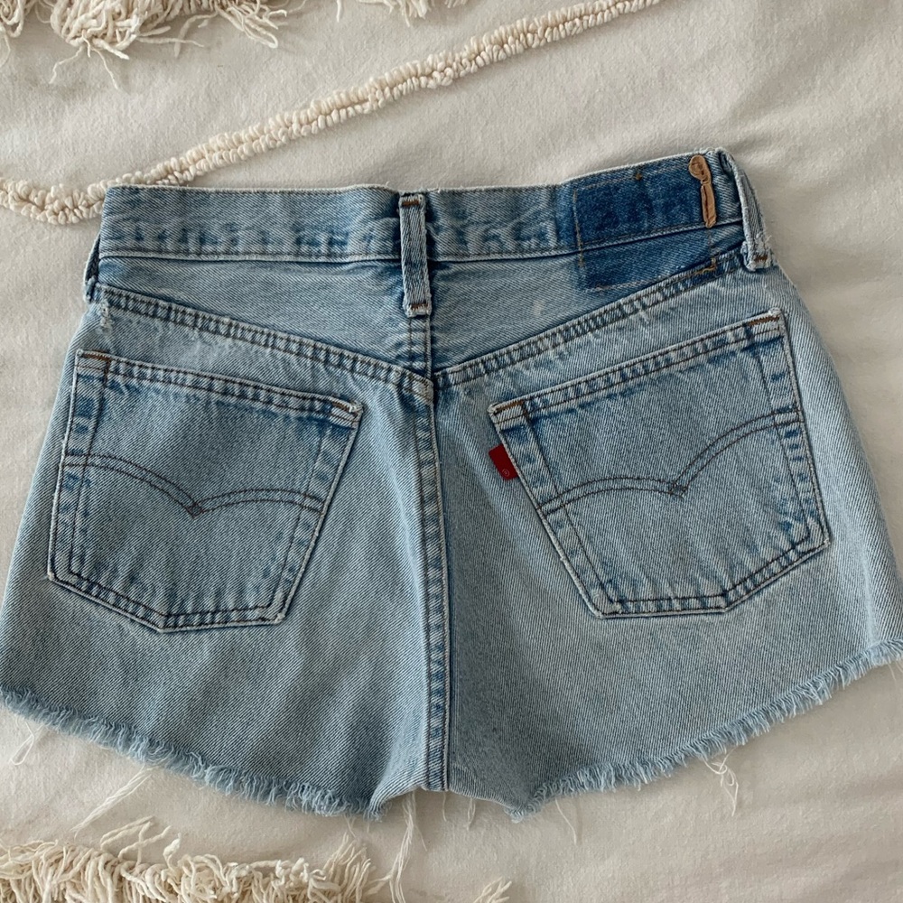 Vintage light wash 501 Levi denim shorts